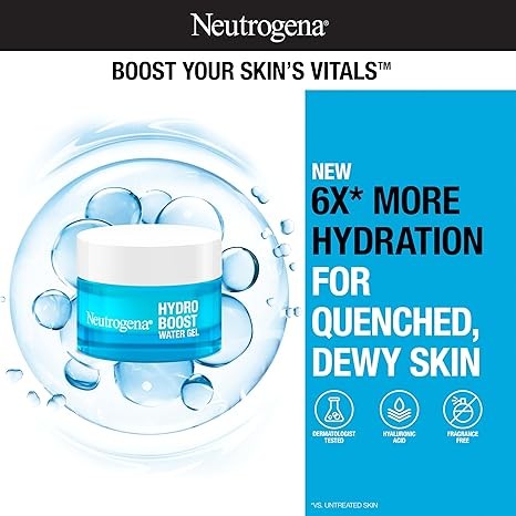 Neutrogena Hydro Boost Skincare Set, Hydro Boost Water Gel Face Moisturizer for 48-Hour Hydration, 1.7 Fl Oz, & Hydro Boost Hydrating Gel Facial Cleanser Trial Size, 0.5 Fl Oz, 2 Pack