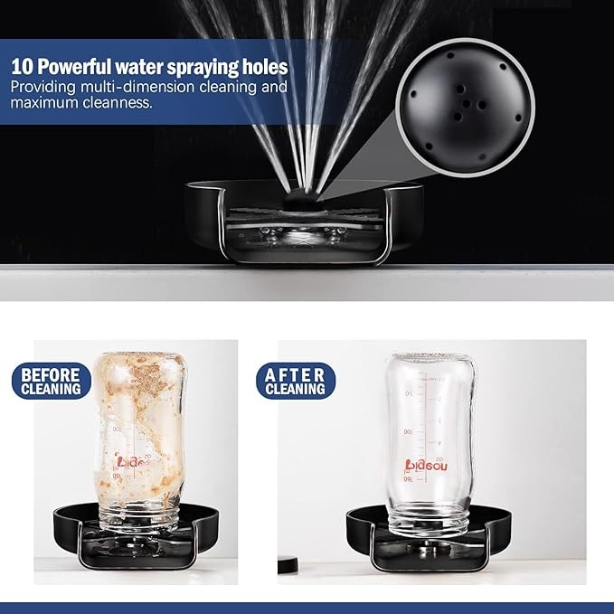 HGN Oil Rubbed Bronze Kitchen Sink Glass Rinser,Faucet Cup Rinser for Kitchen Sinks,Bottle Washer,Kitchen Sink Accessories,Stainless Steel