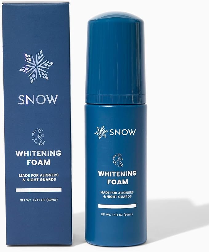 SNOW Teeth Whitening Foam - Gentle Teeth Whitening for Aligners and Night Guards Cloud-Like Spray Foam, Oral Personal Care with Hydroxyapatite and Arginine for The Teeth Enamel, 1.7fl. oz.