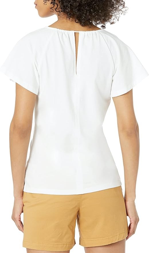 Amazon Essentials Women's Classic-Fit Cape Sleeve Open Crewneck T-Shirt