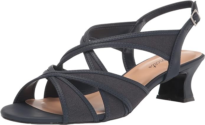 Easy Street Womens Tristen Mesh Inset Dress Sandals